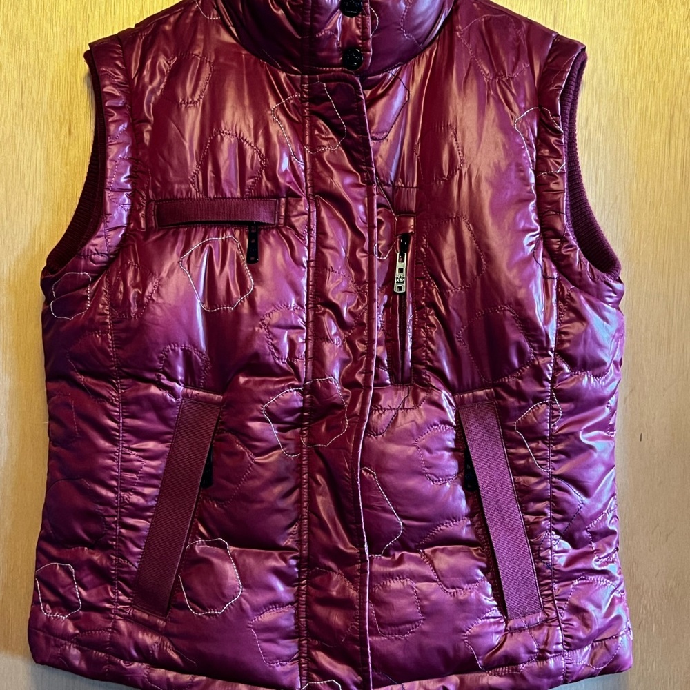 Kyra K. Down Women's Quilted Vest - Burgundy